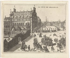 Veduta della corte di Bruxelles, 1673 da Kemnitz