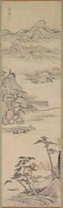 Paesaggio con barcaioli, fine XVIII-inizio XIX secolo da Kenkado Kimura