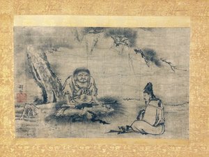 Incontro Zen Niaoke Daolin e Bai Juyi, XVI secolo da Kenkō Shōkei