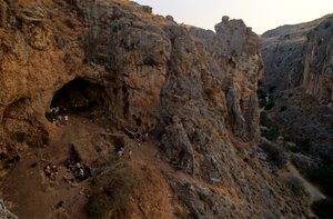Grotta di Amud, sito di scavo dei Neandertal, Israele, 2008
