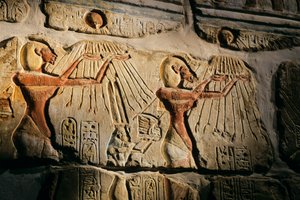 Egitto; Amarna; mm6741; Archeologia; artefatto; XVIII dinastia; Akhenaton; Amenhotep IV, 2001 da Kenneth Garrett