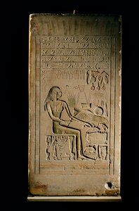 Stele di calcare della Signora Senetities, Museo Egizio, Cairo, 2002 (foto)