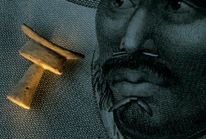 Popolamento delle Americhe; Piercer per labret; Sfondo; Incisione del capitano Cook di nativi, 2000 da Kenneth Garrett