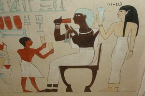 Sarcofago di Ashayt, dettaglio, Faraoni Neri, Nubiani, Egitto, Museo Egizio, Cairo, 2007 (foto) da Kenneth Garrett