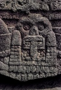 Teschio e serpente scolpiti, Tenochtitlan, Templo Mayor, Azteco, Messico, Città del Messico, Gr..., 2010 (foto) da Kenneth Garrett