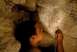 Guerriero di Teotihuacan, murale, Sufricaya, Holmul, Guatemala, Maya, Francisco Estradabelli, 2008