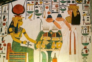 Tomba di Nefertari; Nefertari offre vino a un gruppo di divinità; Egitto, Valle dei Re da Kenneth Garrett