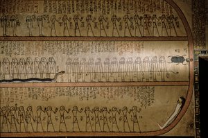 Murale raffigurante il Libro dei Morti; Tomba di Amenhotep II; Valle dei Re, 2009 (foto) da Kenneth Garrett