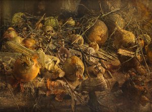 Natura morta con cipolle da Kenneth Newton