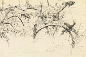 Studio di un vecchio aratro