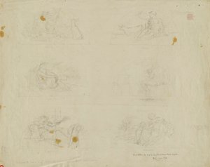 (Iowa State Capitol Rotunda) (studio per Six Lunettes) da Kenyon Cox