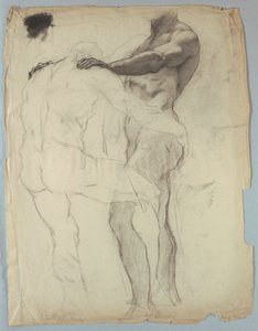 Studio di figura per "Giacobbe lotta con l