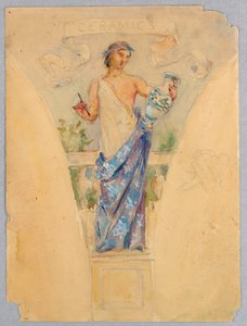 Personificazione della "Ceramica," studio per la cupola del Palazzo del Manifatturiero, Esposizione Colombiana Mondiale, Chicago, IL