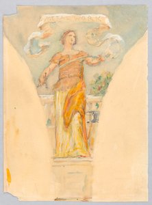 Personificazione di "Lavorazione dei metalli," Studio per la Cupola del Palazzo del Manifatturiero, Esposizione Colombiana Mondiale, Chicago, IL da Kenyon Cox
