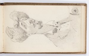 Pagina di taccuino: Caricatura di Carolus-Duran da Kenyon Cox