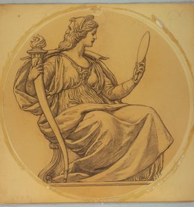 Studio per "Prudenza," lunetta nel tribunale della contea di Hudson, Jersey City, NJ