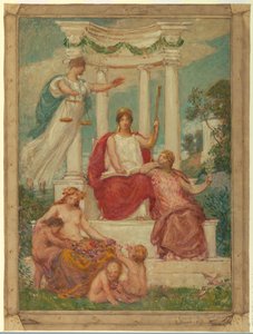 La Beneficenza della Legge, Progetto per Murale alla Corte della Contea di Essex, Newark, NJ