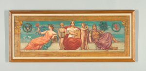 La legge statutaria, studio per il pannello destro di "Il regno della legge", fregio per la Corte d
