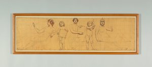 La legge statutaria, studio per il pannello destro di "Il regno della legge," fregio per la Corte d