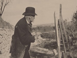 Paul Cézanne che dipinge a Les Lauves, 1906