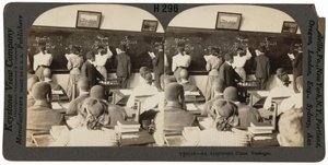 "Una classe di aritmetica, Tuskegee, Alabama", ca. 1900 (foto) da Keystone View Company