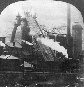 Altoforno, Pittsburgh, Pennsylvania, USA, inizio XX secolo da Keystone View Company