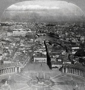 Roma, la città eterna, dal balcone di San Pietro, Italia, 1904