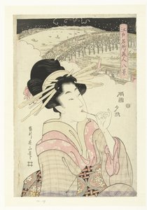 Bagliore serale a Ryogoku da Kikugawa Eizan