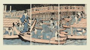 Rinfrescarsi presso il ponte di Ryogoku da Kikugawa Eizan