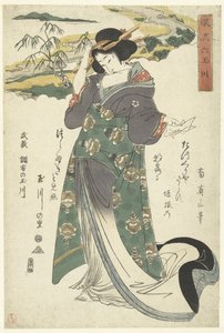 Il fiume Chofu Tama nella provincia di Musashi