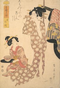 Giovane donna che si fa la toilette, inizio-metà XIX secolo da Kikugawa Eizan