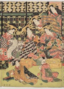 Un quadro della visione nei quartieri del piacere da Kikukawa Eizan