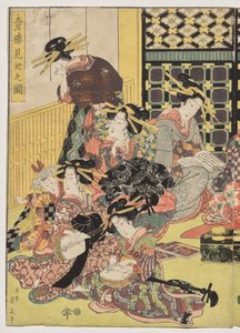 Un quadro della visione nei quartieri del piacere da Kikukawa Eizan