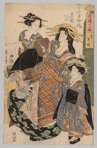Due donne e una ragazza da Kikukawa Eizan
