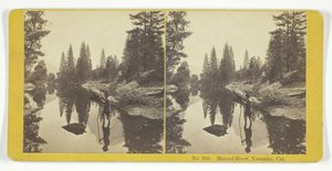 Fiume Merced, Yosemite, Cal., 1855-75. Creatori: Kilburn Brothers, BW Kilburn da Kilburn Brothers, BW Kilburn