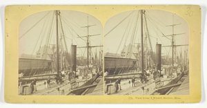 Vista da T Wharf, Boston, Mass, 1855-75 da Kilburn Brothers, BW Kilburn