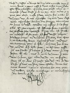 Lettera del re Renato d