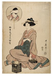 Attore Segawa Roko nei panni di una moglie da Kitagawa Utamaro