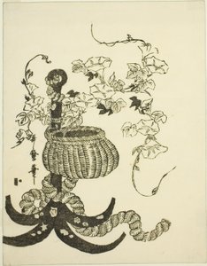 Una disposizione di gloria mattutina (Asagao) da Kitagawa Utamaro