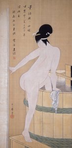 Bagno in acqua fredda da Kitagawa Utamaro