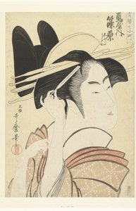 Ritratto busto della cortigiana Shinowara della casa Tsuruya