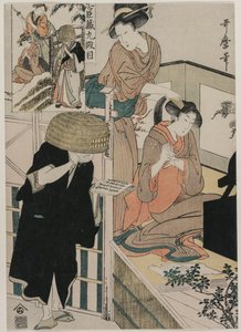 Chushingura: Atto IX del Magazzino della Lealtà da Kitagawa Utamaro