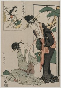 Chushingura: Atto V di Il magazzino della lealtà, fine anni 1790 da Kitagawa Utamaro