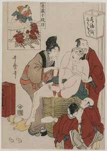 Chushingura: Atto X del Magazzino della Lealtà da Kitagawa Utamaro