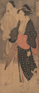 Coppia sotto una pioggia serale da Kitagawa Utamaro