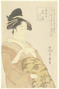 Cortigiana Hanao_gi della casa O_giya, 1793-1794 da Kitagawa Utamaro
