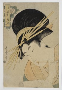 Cortigiana Hanaogi della casa Ogiya, 1801