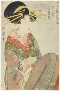 Cortigiana Hitomoto della casa Daimonjiya, 1801-1802 da Kitagawa Utamaro