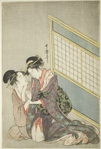 Doppio cuscino da Kitagawa Utamaro