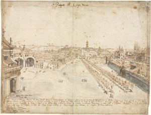 Diciotto vedute di Roma: Il Campo Vaccino (Il Foro Romano) da Kitagawa Utamaro